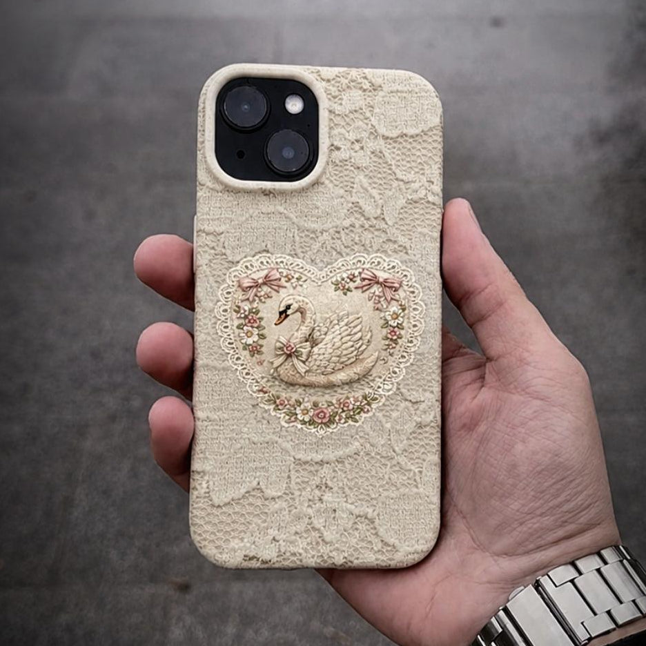 Beyaz kuğu İphone kılıf